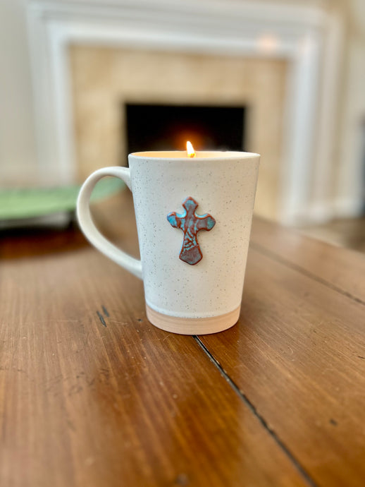 NEW!!  Blue Cross Mug candle - 13 oz.