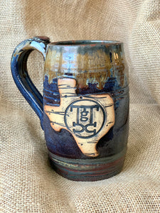 Texas Branded Stein - Heart of Texas Scent - 22 oz